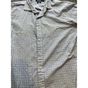 Ralph Lauren‎ Slim Fit RL Oxford long sleeve check button up LARGE